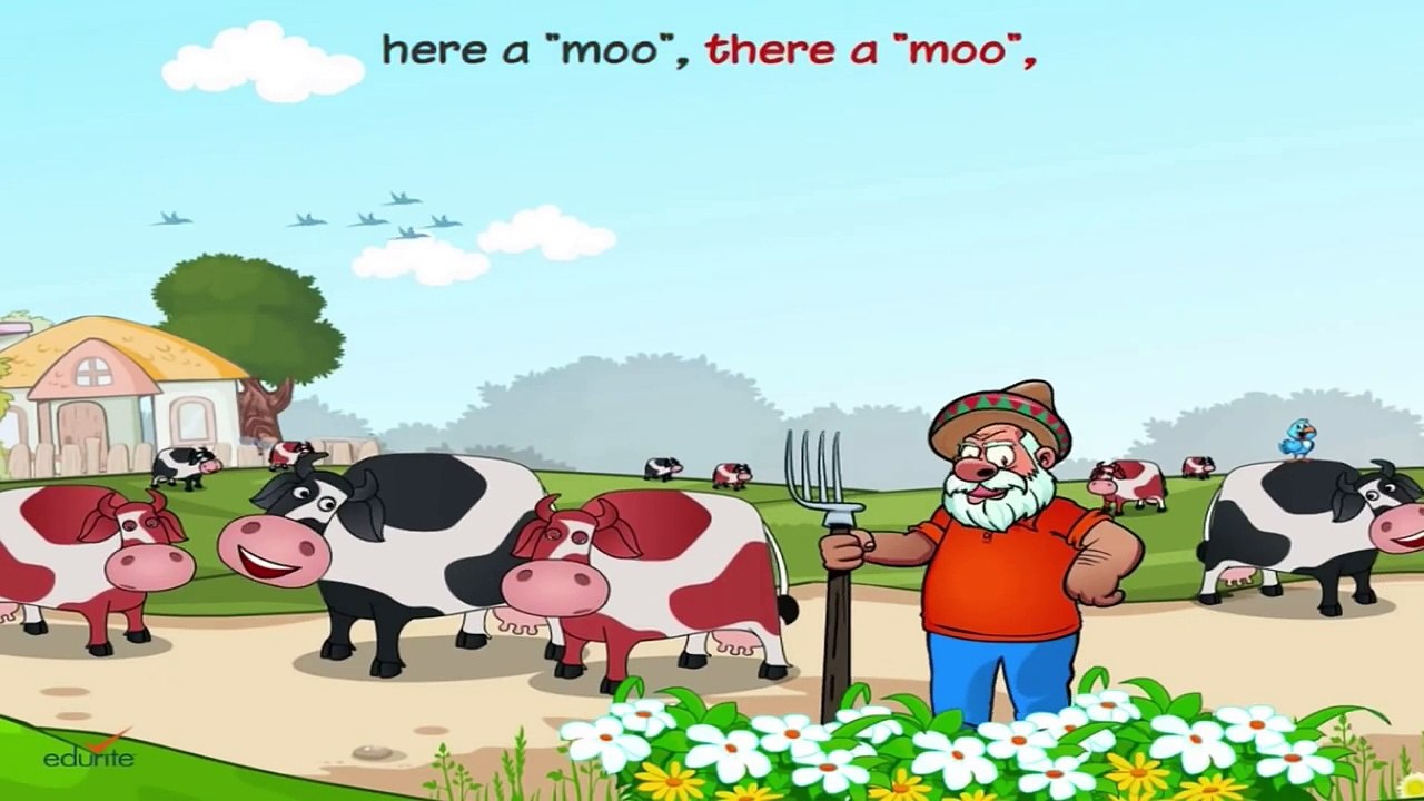 Old MacDonald had a Farm (HD) + Lyrics | Nursery Rhyme - Song for Kids