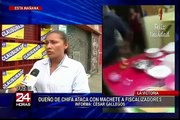 La Victoria: dueño de chifa ataca con machete a fiscalizadores