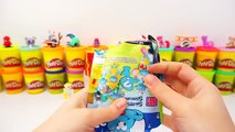 GIANT Peppa Pig Play-Doh Surprise Eggs ; Rabbids Smurfs My Little Pony Squinkies