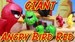 Angry Birds Giant Red Bird Attacks Bad Piggies with Egg Explosion Parody of Angry Birds Movie Toys