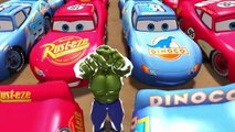 Smash Party Disney Cars Dinoco w/ DC Comics Superman & Marvel Hulk Superheroes