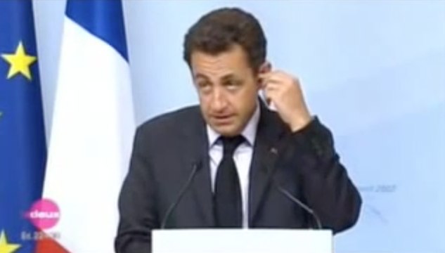 Nicolas Sarkozy ivre au sommet du G8 en 2007