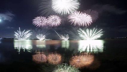 Gasparilla fireworks show in 30 seconds - 4K video