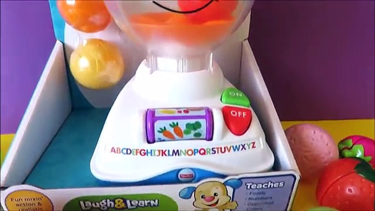 Fisher-Price mix n learn blender toy video learn colors numbers names of fruits vegetables