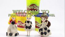 Play Doh Learn Colors black and white Toy Surprise With Disney Princess bella aurora cinderella