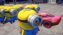 20 Minions & Flash McQueen Disney cars 2 dansent dans laéroport | Dessin animé pour enfants
