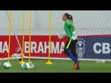 Goleiras da Seleção Brasileira Feminina seguem treinando em ritmo alto