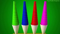 Learn Colors with 3D Soft Ice Cream for Children Colours for Kids to Learn