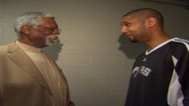 Tim Duncan and Bill Russell chat about Basketball