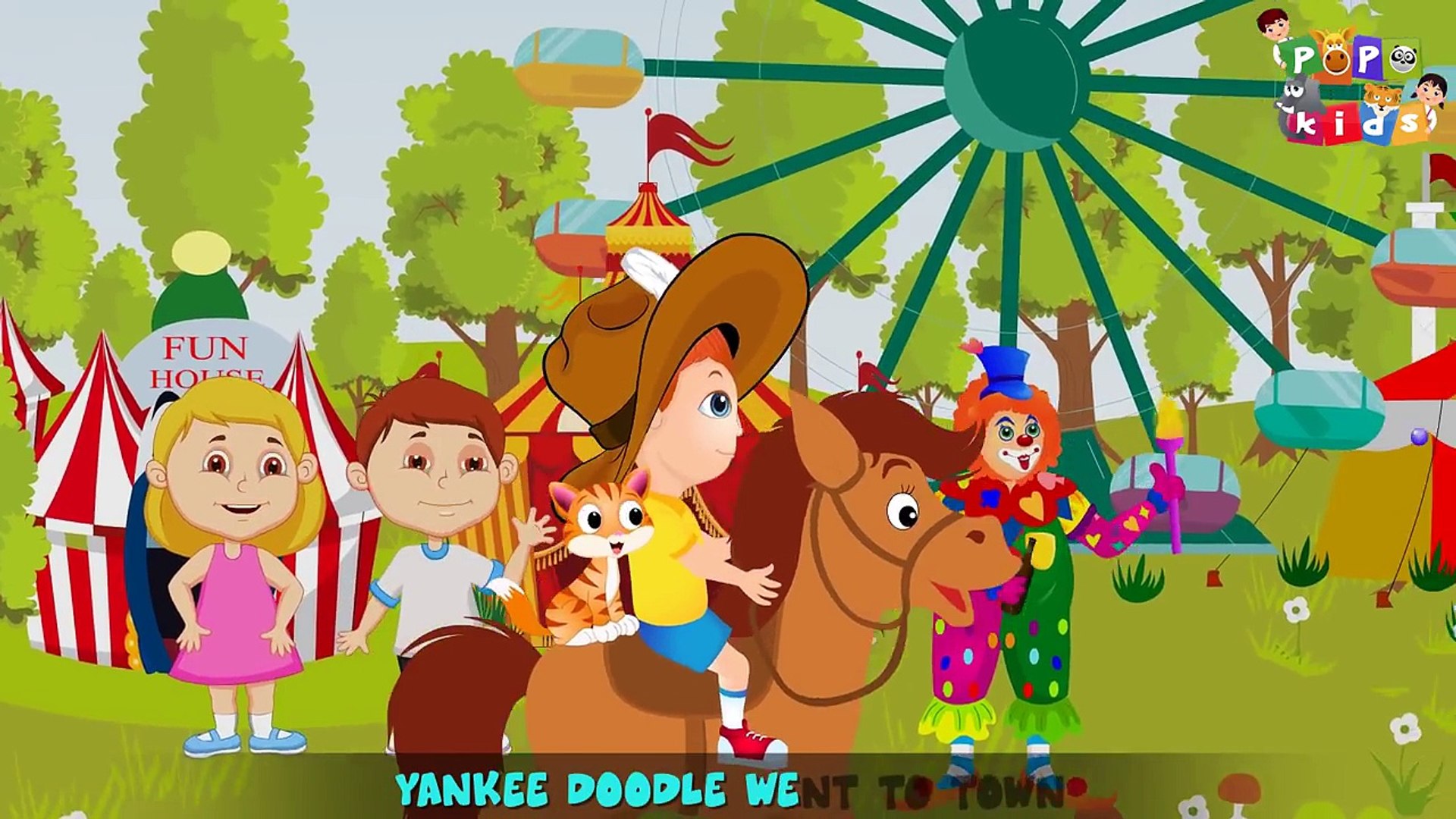 Yankee Doodle Went To Town | Nursery Rhyme with Lyrics | Baby Songs and  Children Rhymes by PoPo Kids – Видео Dailymotion