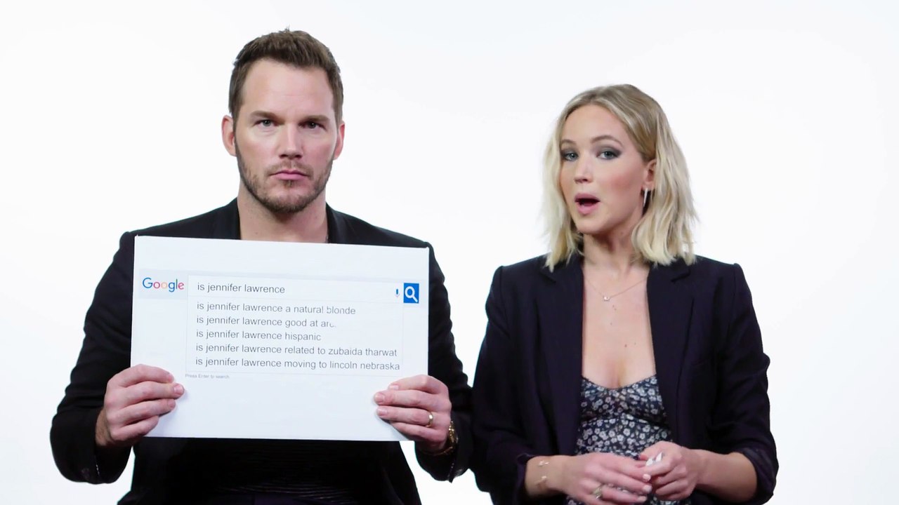 Jennifer Lawrence & Chris Pratt Answer the Web's Most Searched Questions _ rewind TV