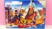 PLAYMOBIL COWBOYS AND INDIANS | Indian Camp with Campfire, Canoe, and Tipi | Demo