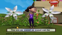 Jasmine Rhyme | 3D Nursery Rhymes With Lyrics For Kids | Flower Rhymes | 3D Rhymes Animation