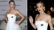 Jennifer Lawrence dazzles in strapless white gown at LA premiere