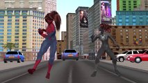 Black Spiderman Vs Spiderman Cartoons Singing Finger Family Children Nursery Rhymes | Epic Battles