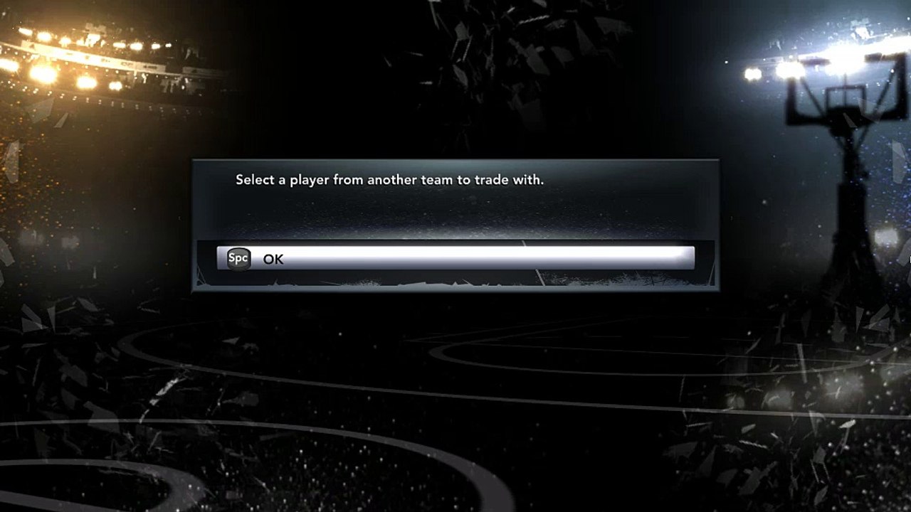 Select a player from another team to trade with.