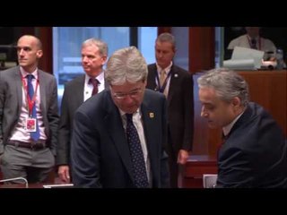 Bruxelles - Gentiloni nel corso dei lavori del Consiglio Europeo (15.12.16)