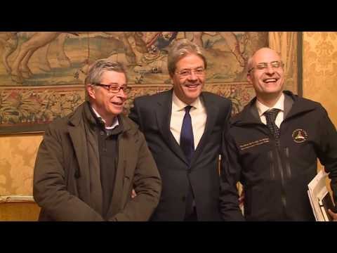 Roma - Gentiloni incontra Curcio, Errani, Delrio e Boschi (14.12.16)