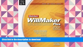 Hardcover Quicken Willmaker Plus 2007 Edition: Estate Planning Essentials (Book with CD-ROM) Full