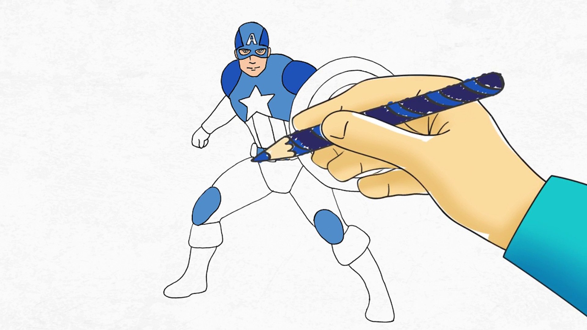 CAPTAIN AMERICA: How to draw step by step - Video tutorial for kids – Видео  Dailymotion