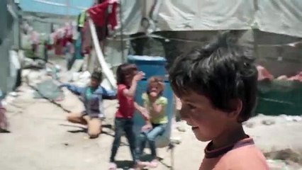 Batman visits a Syrian refugee camp