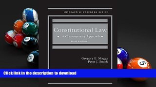 Hardcover Constitutional Law: A Contemporary Approach, 3d (Interactive Casebook Series) Kindle