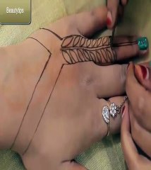 simple mehndi design step by step