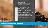 Pre Order Achieving Inclusionary Governance: Advancing Peace and Development in First and Third