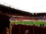 Tifos lors de psg om vu d auteuil rouge