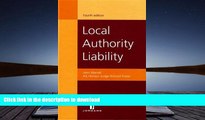 Hardcover Local Authority Liability: Fourth Edition Kindle eBooks