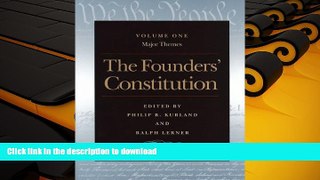 Audiobook The Founders  Constitution : Major Themes, Volume 1 On Book