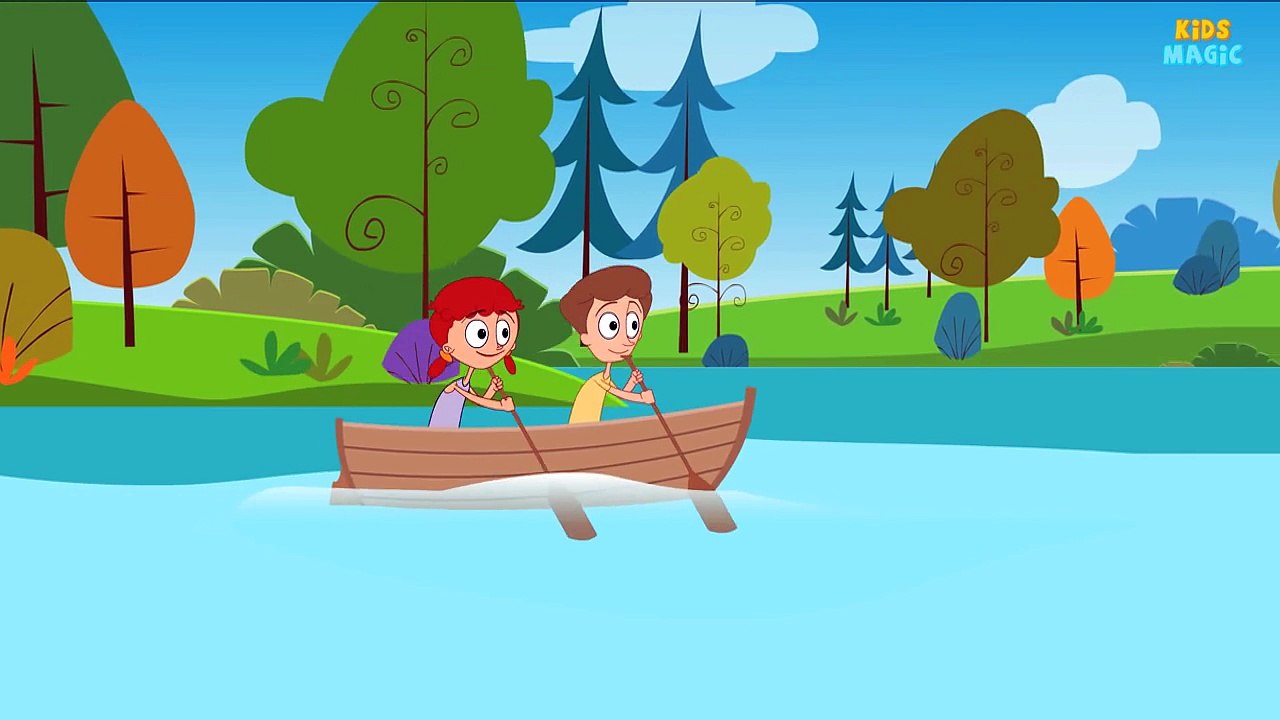 Row Row Row Your Boat Gently Down The Stream | Nursery Rhyme And Kids Song