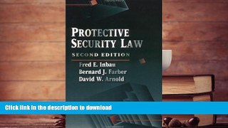 Pre Order Protective Security Law, Second Edition On Book