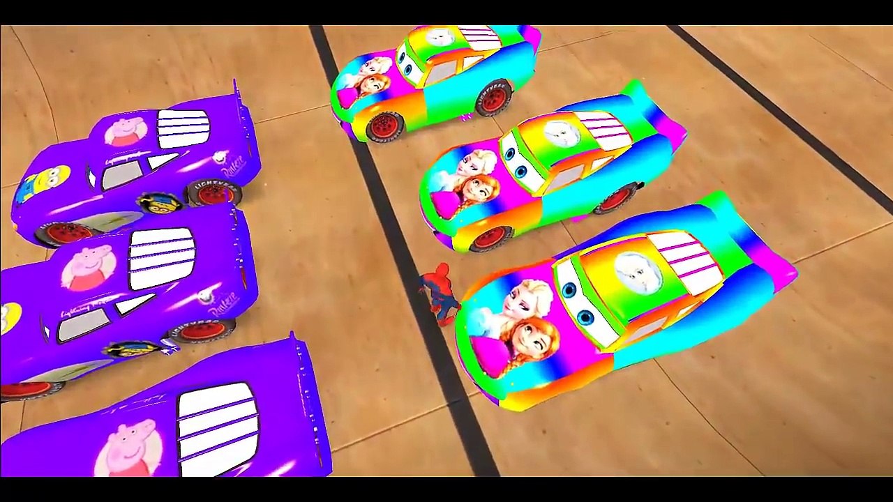 Peppa pig, Spiderman, Minions, Disney Cars, Frozen Elsa FUN w/ Kids Nursery RyhmeS