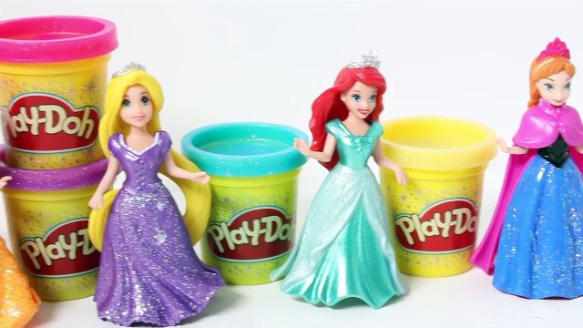 Disney Princess MagiClip Collection Play-Doh Magic Clip Frozen Anna Ariel Merida Belle Dolls