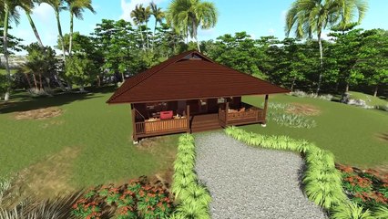 Tropical House Designs - Teak Bali - Yogashala - 3D Walk-through in HI Res