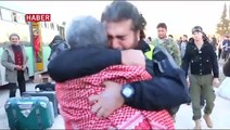 Halep'ten güvenli bölgeye gelen bir Suriyeli