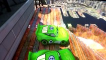 Custom Lightning Mcqueen Cars in Green Having Fun Disney Pixar and hulk hulk
