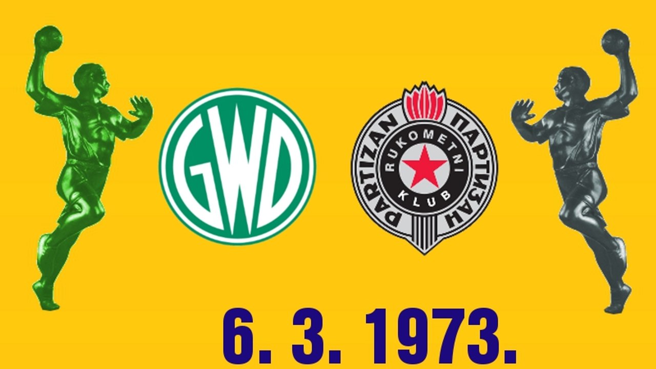 Handball гандбол rukomet 6.3.1973. GWD ( GRÜN-WEISS ) Dankersen MINDEN -RK PARTIZAN Beograd .