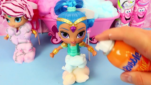 Shimmer & Shine MAKEOVER New Dolls Mr Bubble Foam Glitter Dress Up Hair Styles Tutorial Nickelodeon