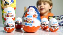 Kinder Surprise Easter Edition 4 Pack Kinder Maxi Christmas Collection Big Egg!! Squinkies