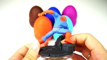 LEARN COLORS FOR KIDS / PLAY DOH SURPRISE EGGS Disney INFINITY: HULK, Spiderman, Elsa, Mater