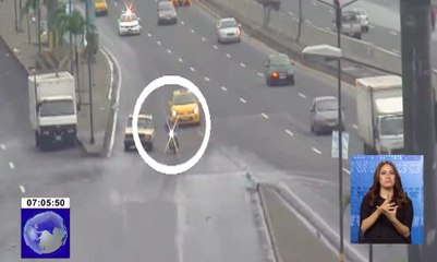 Cámaras de seguridad captan persecución policial a sospechosos en motocicleta