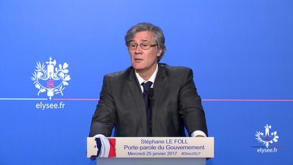 Compte rendu du Conseil des ministres du 25 janvier 2017