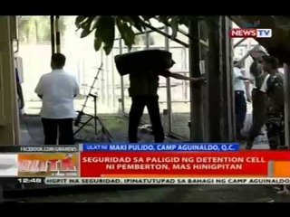BT: Seguridad sa paligid ng detention cell ni Pemberton, mas hinigpitan