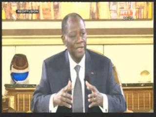 Entretien avec S E M Alassane OUATTARA Président de la République de Cote d'Ivoire.
