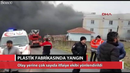Plastik fabrikasında yangın; 4 yaralı