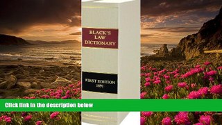 READ book Black s Law Dictionary, 1st Edition Henry C. Black Trial Ebook