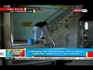 BP: Sumabog na refrigerator sa Naga Airport, nagdulot ng sunog