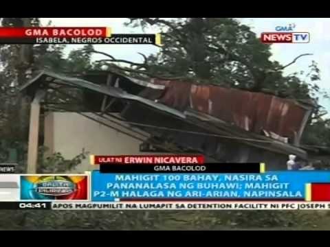 Mahigit 100 bahay sa Negros Occidental, nasira sa pananalasa ng buhawi